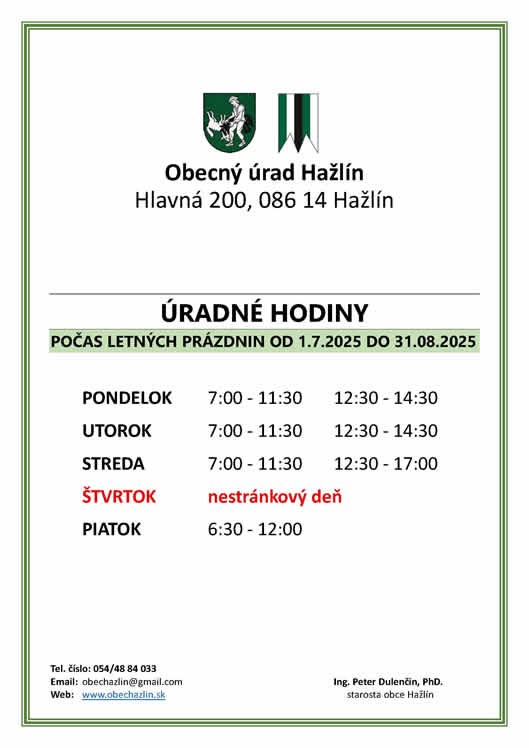 Plagát pracovná doba